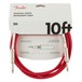 Fender Original 10ft Straight Instrument Cable, Fiesta Red Boxed