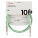 Fender Original 10ft Straight Instrument Cable, Surf Green Boxed