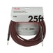 Fender Professional 25ft Straight Instrument Cable, Red Tweed - Pack