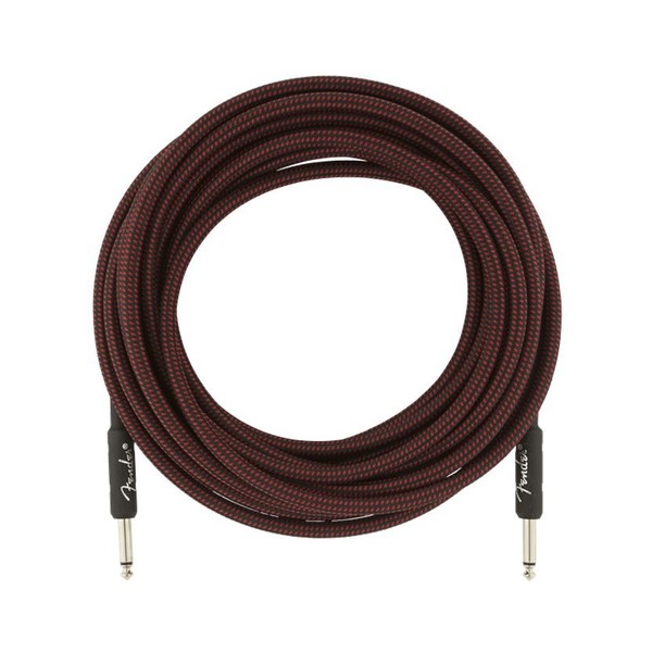 Fender Professional 25ft Straight Instrument Cable, Red Tweed - Cable