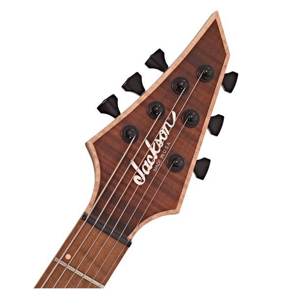 Jackson USA Misha Mansoor Juggernaut HT6FM, Satin Amber Tiger Eye head