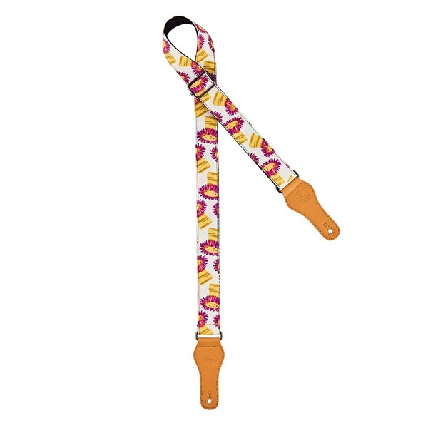 Ortega OCS-530U Creative Series Guitar Strap, 70s Plants - Front 