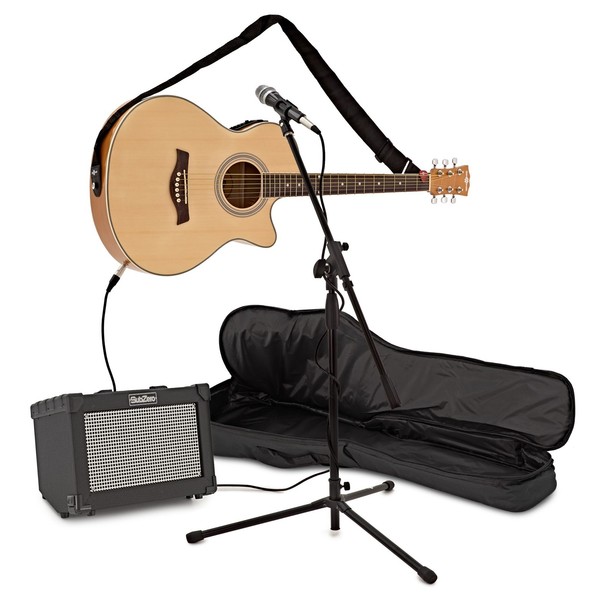 Complete Acoustic Guitar Buskers Bundle by Gear4music