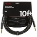 Fender Deluxe 10ft Straight Instrument Cable, Black Tweed