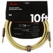 Fender Deluxe 10ft Straight Instrument Cable, Tweed