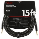 Fender Deluxe Instrumentenkabel, 15 Fu&szlig; (4,5 m), gerade, Black Tweed