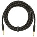 Fender Deluxe 15ft Straight Instrument Cable, Black Tweed - Cable