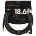 Fender Deluxe 18.6ft Straight/Angle Instrument Cable, Black Tweed