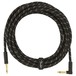 Fender Deluxe 18.6ft Straight/Angle Instrument Cable, Black Tweed - Cable