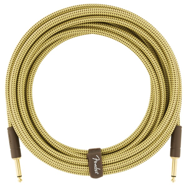 Fender Deluxe 18.6ft Straight Instrument Cable, Tweed - Cable