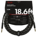 Fender Deluxe 18.6ft Straight Instrument Cable, Black Tweed
