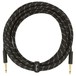 Fender Deluxe 18.6ft Straight Instrument Cable, Black Tweed - Cable