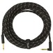 Fender Deluxe 25ft Straight/Angle Instrument Cable, Black Tweed - Cable