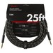 Fender Deluxe 25ft Straight Instrument Cable, Black Tweed - Pack