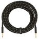 Fender Deluxe 25ft Straight Instrument Cable, Black Tweed - Cable