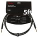 Fender Deluxe 5ft Straight Instrument Cable, Black Tweed