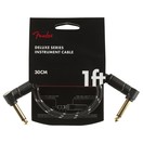 Fender Deluxe 1 Fod Langt Vinklet Instrumentkabel, Sort Tweed