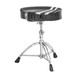 Mapex T756B Stool Saddle Top, Threaded Base, Black with White Stripe