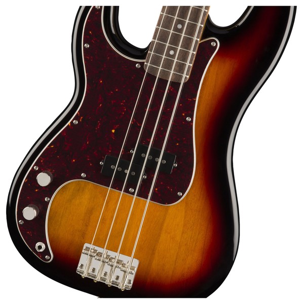 Squier Classic Vibe 60s Precision Bass LRL LH, 3-Tone Sunburst - close