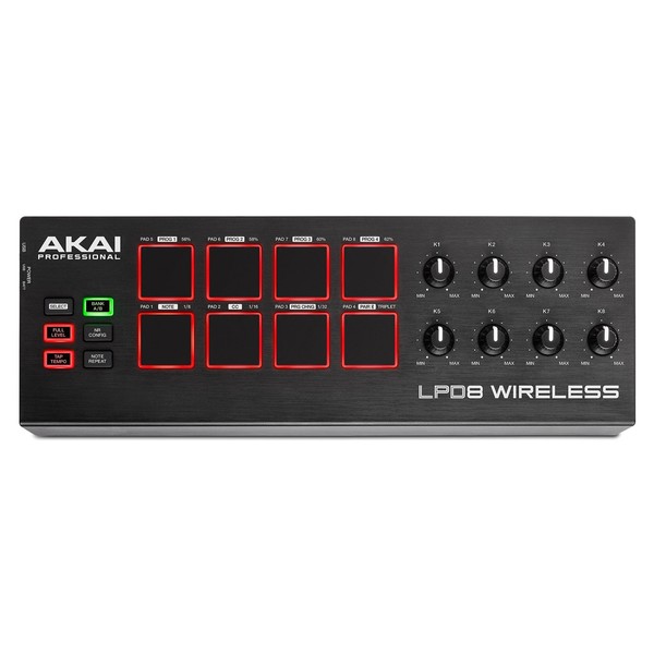 Akai LPD8 Wireless MIDI Controller - Top