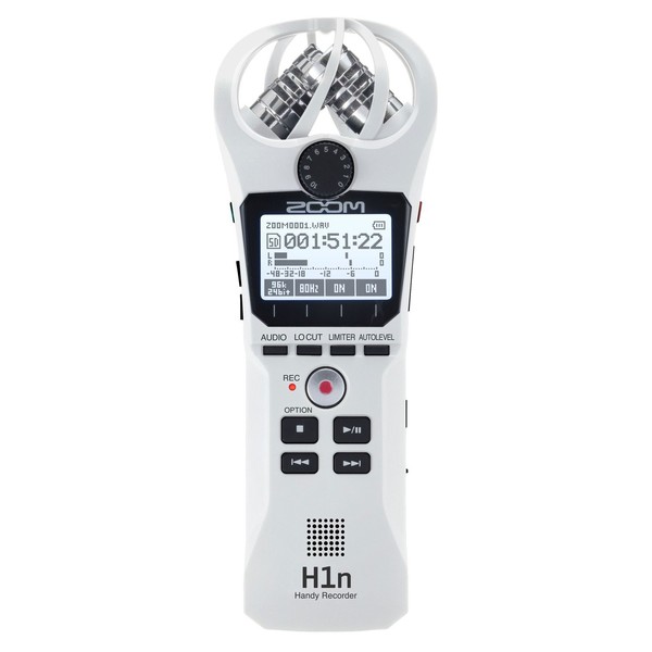 Zoom H1n Recorder, White - Front