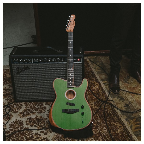 DISC Fender American Acoustasonic Telecaster, Surf Green at Gear4music