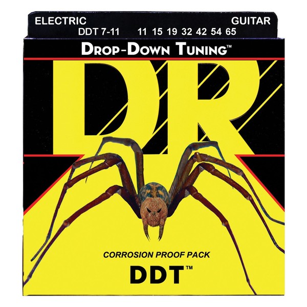 DR Strings DDT Drop Down Tuning Electric 7-String Ex Heavy, 11-65 - pack