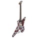 EVH Striped Series Shark, Red w/ White Stripes - right