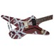 EVH Striped Series Shark, Red w/ White Stripes - body