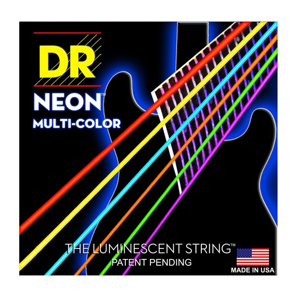 DR Strings Neon Multi-Colour Electric Guitar Strings Medium, 10-46