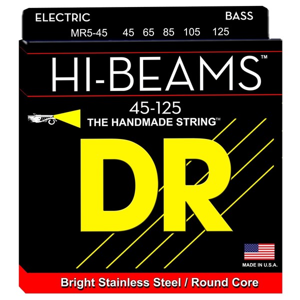 DR Strings HiBeam Bass Strings 5-String Medium, 45-125 - Main