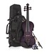 Glasser Carbon Composite Electric Violin Outfit, 5 String, Purple bundle