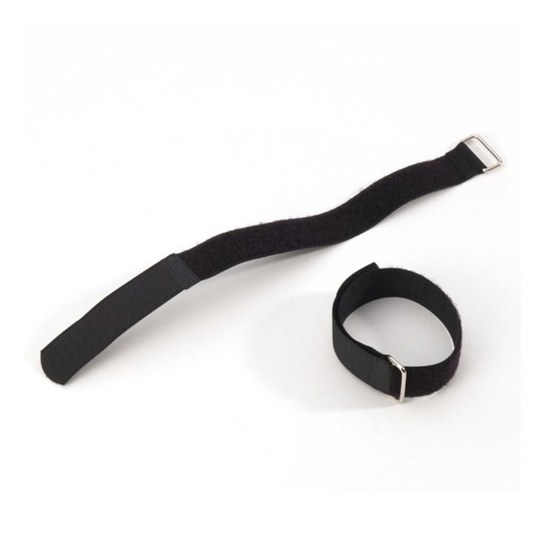 Adam Hall Hook and Loop Cable Tie Pack of 10, 400 mm x 38 mm, Black