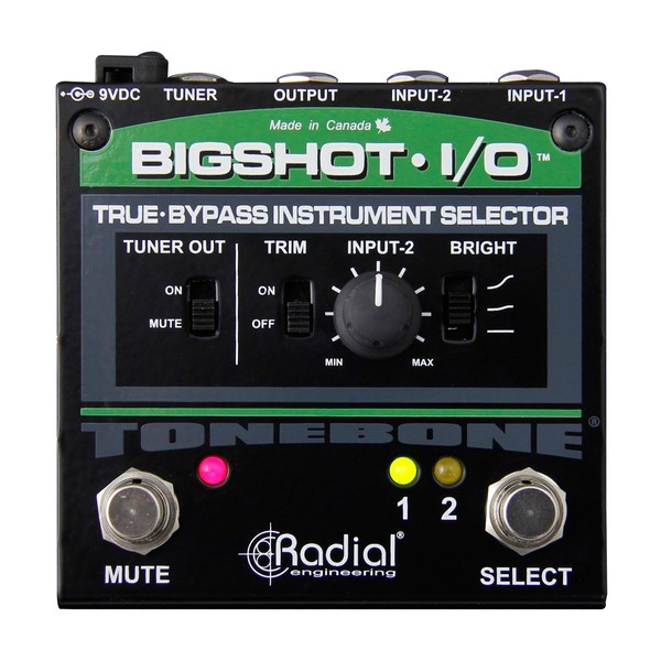 Radial Tonebone BigShot I/O True Bypass Instrument Selector, Top Down