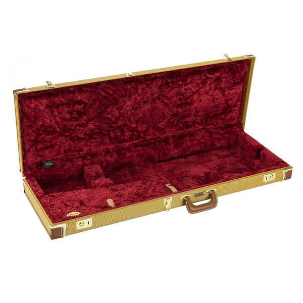 Fender Classic Series Wood Case Strat/Tele, Tweed - Case Open View