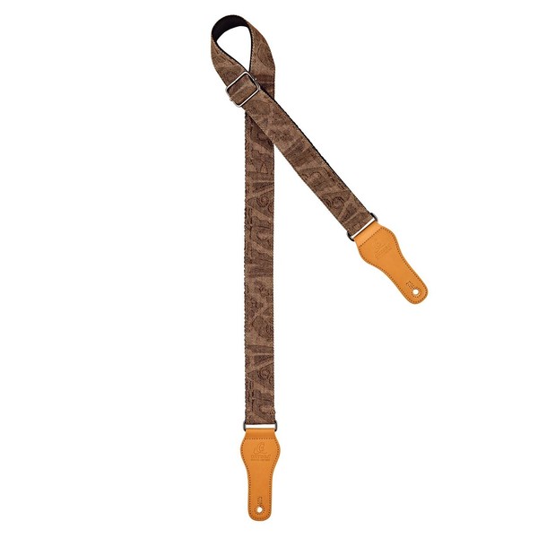Ortega OCS-310U Spring Series Guitar Strap, Brown Jean - Front