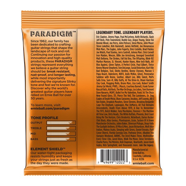 Ernie Ball Paradigm Hybrid Slinky, 9-46 - back