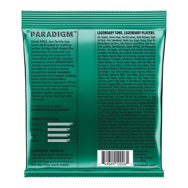 Ernie Ball Paradigm Not Even Slinky, 12-56 - back