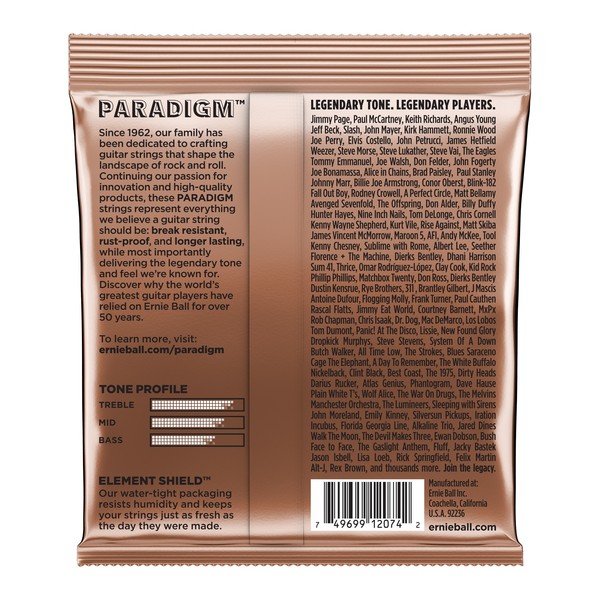 Ernie Ball Paradigm Medium Phosphor Bronze, 13-56 - back