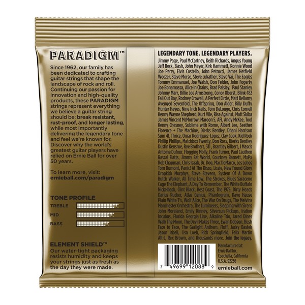 Ernie Ball Paradigm Light 80/20 Bronze, 11-52 - back