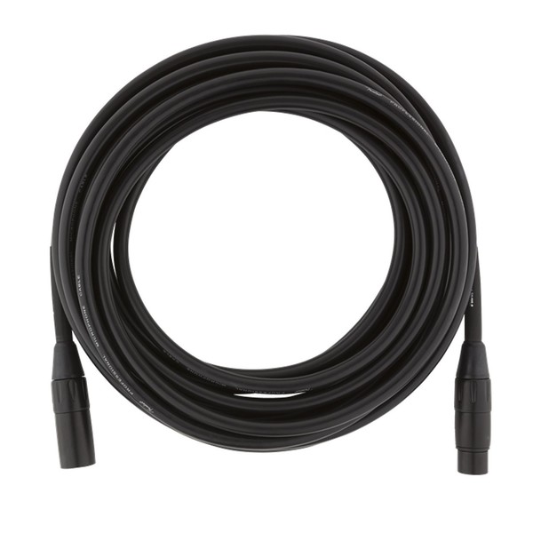 Fender Professional 25ft Microphone Cable, Black - Front 2 