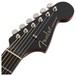 Fender Newporter Player Electro Acoustic, Jetty Black - Headstock View