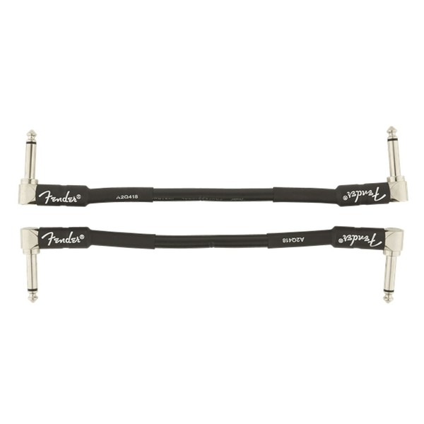 Fender Professional 6" Patch Cable 2-Pack, Black - Side 1