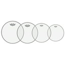 Remo Ambassador Clear Tom Pack - 12, 13, 16" Heads + 14'' Hazy Snare Side