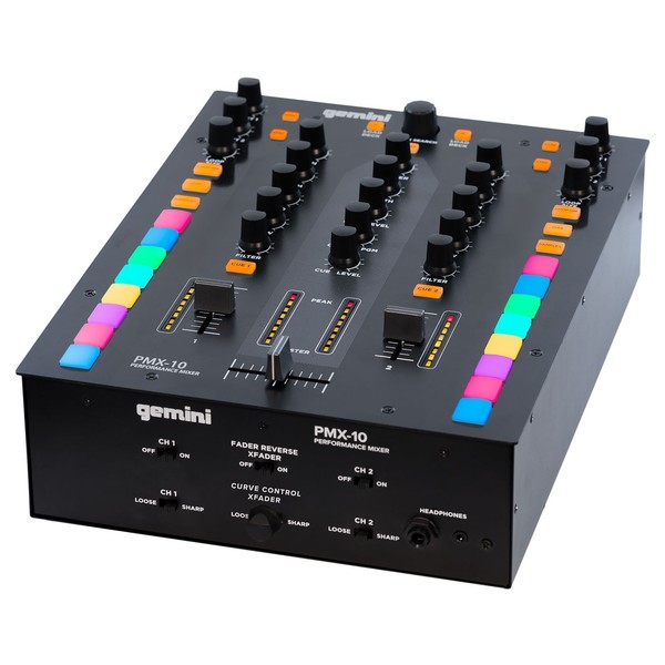 PMX-10 DJ Mixer - Angled