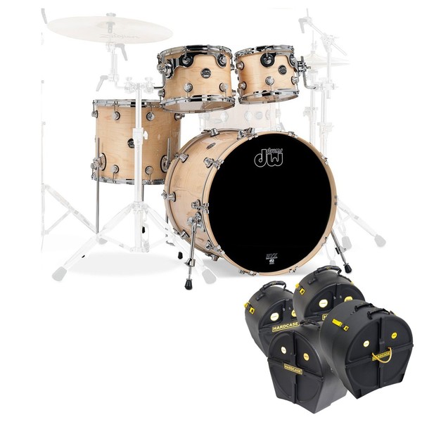 DW Drums Performance Series 22" 4 Piece Shell Pack w/Free Hardcases