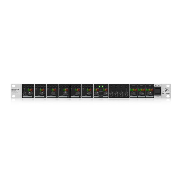 Behringer Ultrazone ZMX8210 V2 8-Channel Zone Mixer Front Panel