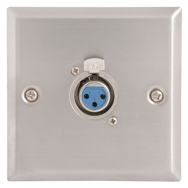 Steel AV Wallplate with XLR Socket