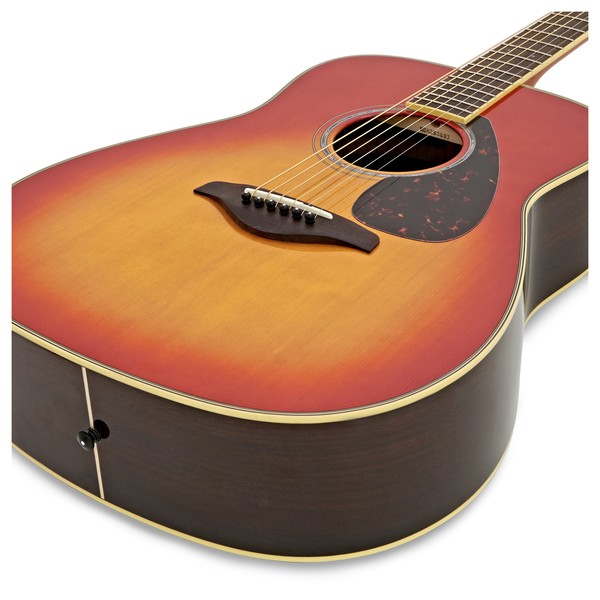 Yamaha FG830 Acoustic Guitar, Autumn Burst close