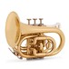 Elkhart 100PKT Bb Pocket Trumpet angle